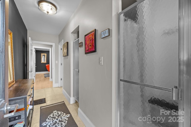 15921 Cramur Dr, Huntersville, NC 28078 - hall featuring light tile patterned flooring, baseboards, and visible vents
