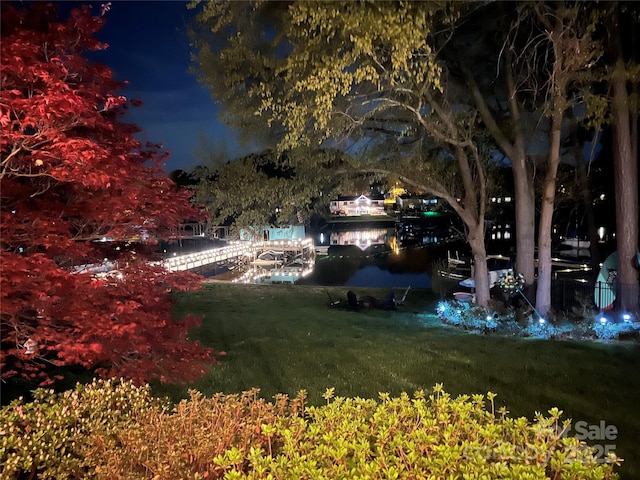 15921 Cramur Dr, Huntersville, NC 28078 - view of yard at twilight