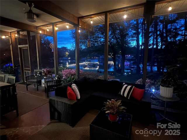 15921 Cramur Dr, Huntersville, NC 28078 - sunroom with beam ceiling
