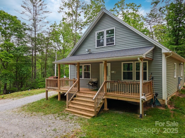 48 Rose Creek Cove Rd, Franklin, NC 28734 - view of front of home with a porch and driveway