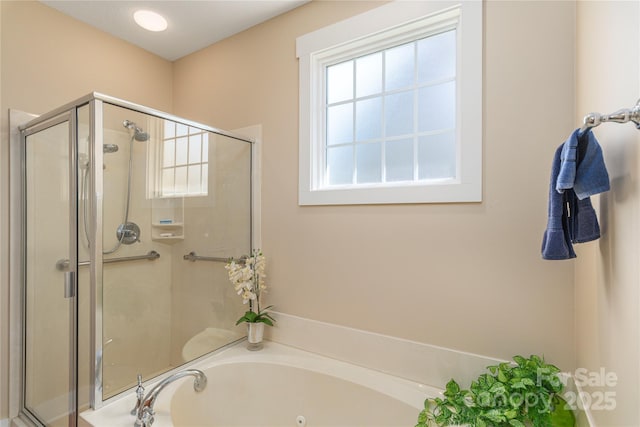 4 Silo View Ct, Asheville, NC 28804 - full bath with a garden tub and a stall shower