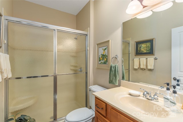 4 Silo View Ct, Asheville, NC 28804 - bathroom with toilet, a stall shower, and vanity