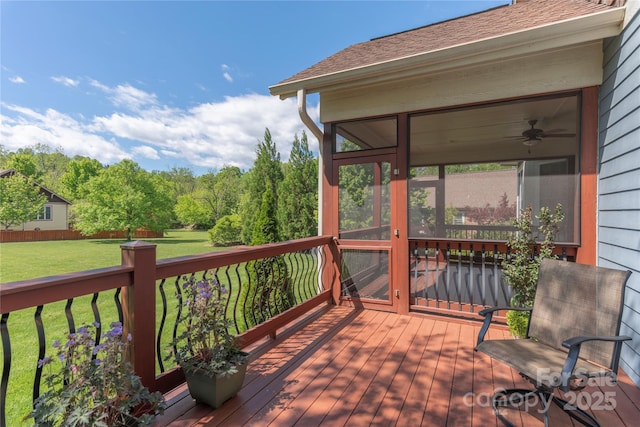4 Silo View Ct, Asheville, NC 28804 - wooden terrace with a sunroom and a yard