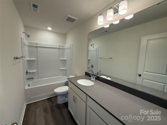 317 Maidstone Dr Unit 57, Monroe, NC 28110 - bathroom featuring wood finished floors, vanity, shower / tub combination, and recessed lighting