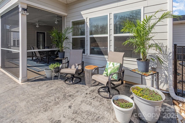 1512 Brooksland Pl, Waxhaw, NC 28173 - view of patio featuring ceiling fan