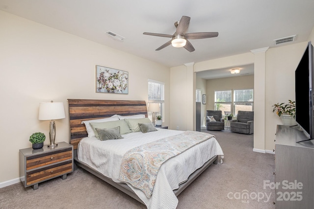 1512 Brooksland Pl, Waxhaw, NC 28173 - bedroom with carpet floors, baseboards, and ceiling fan