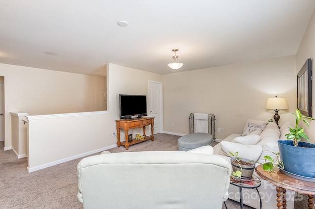 1512 Brooksland Pl, Waxhaw, NC 28173 - living room featuring light colored carpet and baseboards