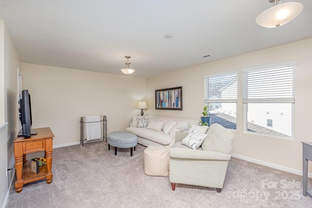 1512 Brooksland Pl, Waxhaw, NC 28173 - living area featuring light carpet and baseboards