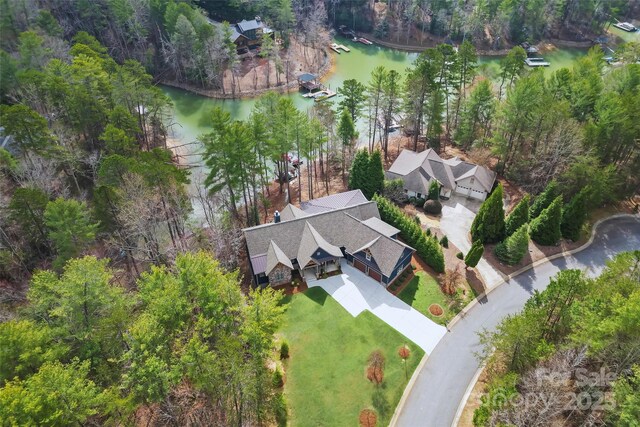 1289 Northview Dr, Morganton, NC 28655 - drone / aerial view featuring a water view