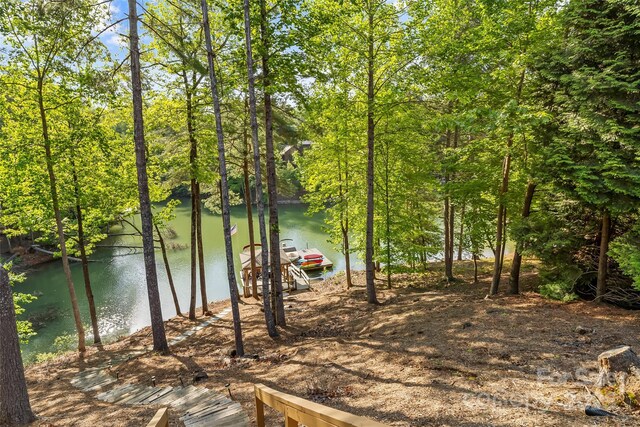 1289 Northview Dr, Morganton, NC 28655 - property view of water featuring a dock