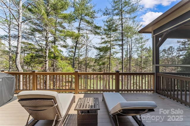 1289 Northview Dr, Morganton, NC 28655 - wooden deck featuring grilling area