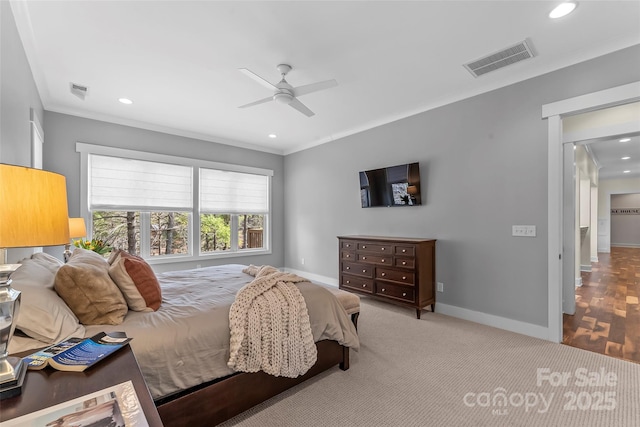 1289 Northview Dr, Morganton, NC 28655 - bedroom featuring visible vents, recessed lighting, and baseboards