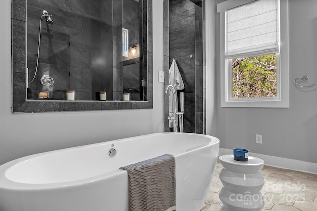 1289 Northview Dr, Morganton, NC 28655 - full bathroom featuring baseboards and a soaking tub