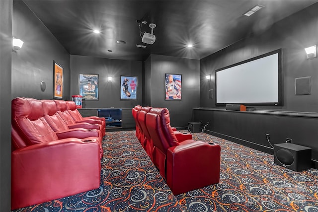 1289 Northview Dr, Morganton, NC 28655 - carpeted cinema room with recessed lighting