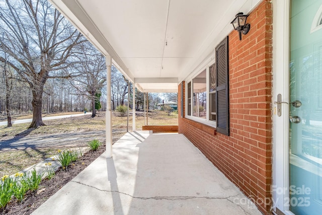 view of patio / terrace with a porch