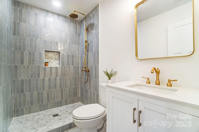 1116 Carolina Ave, Rock Hill, SC 29730 - full bathroom featuring toilet, vanity, and a tile shower