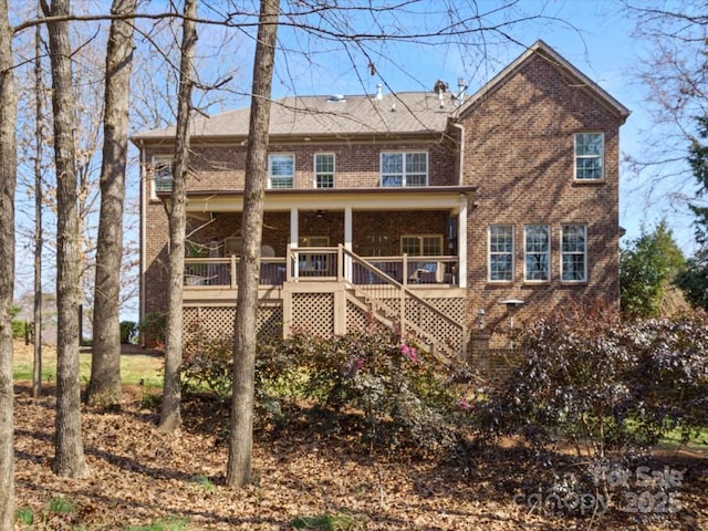 604 Wisteria Walk Way, Fort Mill, SC 29715 - back of property with brick siding and stairs