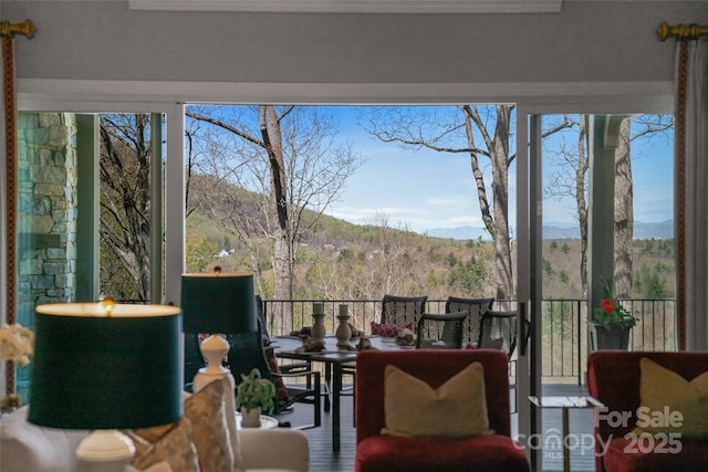 349 Stoneledge Trl, Arden, NC 28704 - interior space featuring a mountain view