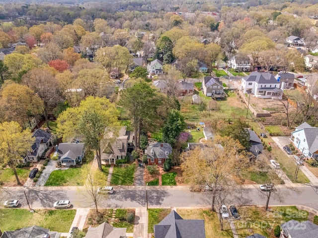 aerial view with a residential view