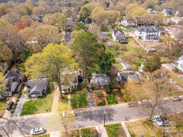 aerial view with a residential view