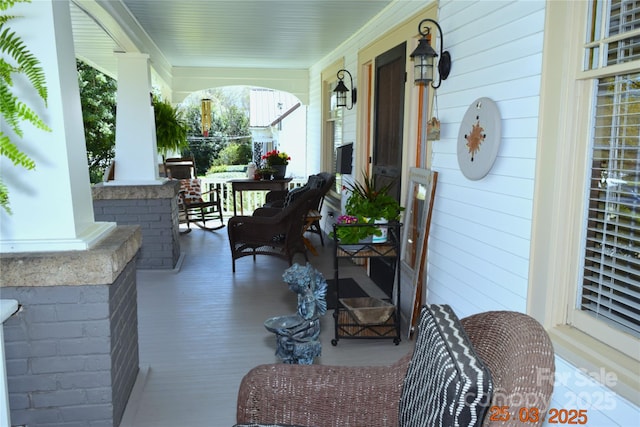 view of patio / terrace with a porch