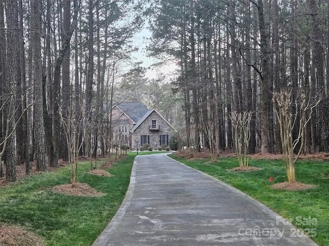 1832 Marthas Vineyard Rd, York, SC 29745 - view of front facade featuring a front yard and stone siding