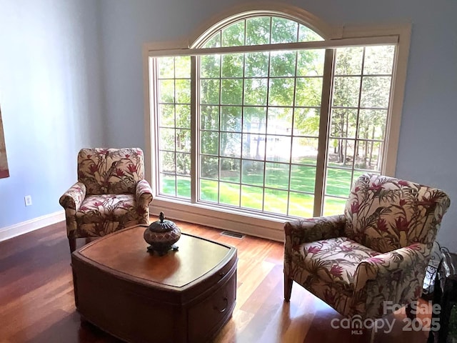 1832 Marthas Vineyard Rd, York, SC 29745 - living area featuring baseboards, wood finished floors, and visible vents