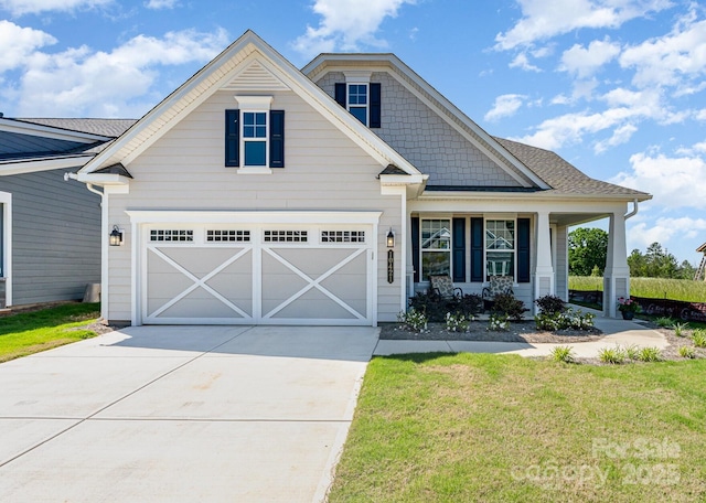 10421 Superb Ln, Charlotte, NC 28215 - craftsman-style house with a garage, concrete driveway, and a front lawn