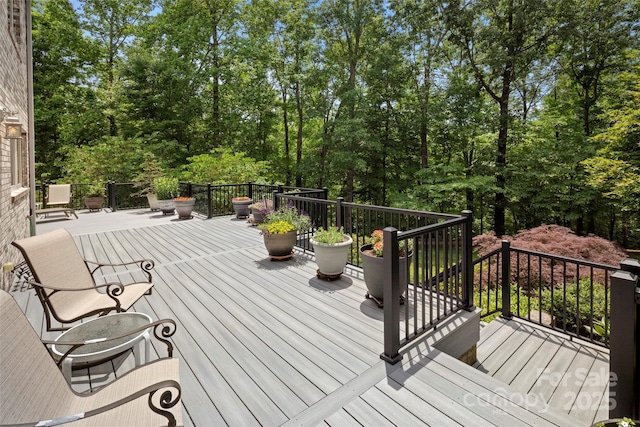 421 N Boundary Rd, Mill Spring, NC 28756 - view of wooden terrace