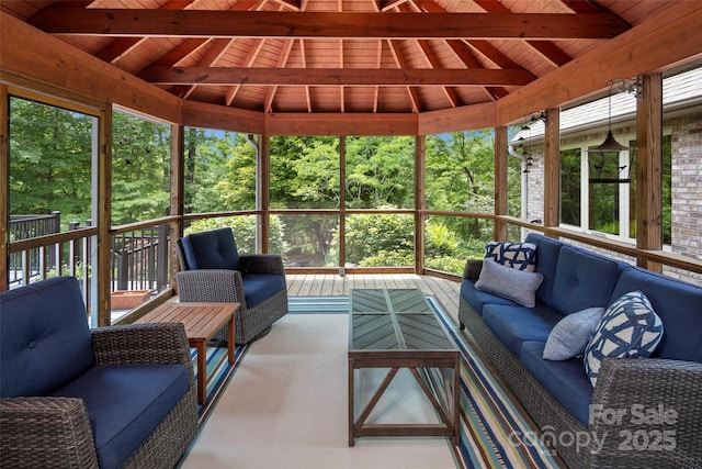 421 N Boundary Rd, Mill Spring, NC 28756 - sunroom with an outdoor living space and plenty of natural light