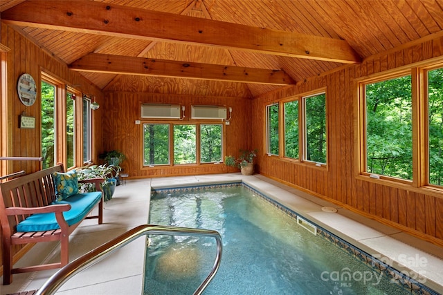 421 N Boundary Rd, Mill Spring, NC 28756 - indoor pool with a wall unit AC
