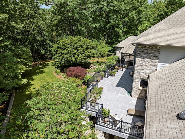 421 N Boundary Rd, Mill Spring, NC 28756 - view of wooden deck