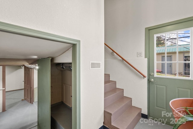 stairway with visible vents