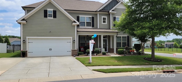 1501 Allegheny Way, Waxhaw, NC 28173 - craftsman-style house with board and batten siding, driveway, and a garage