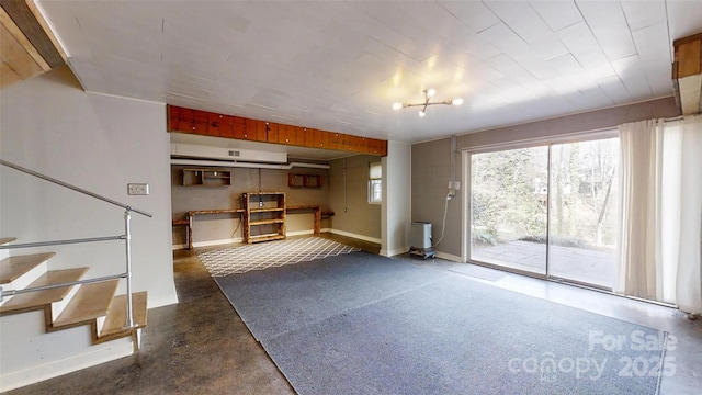 116 Jonas Dr, Lincolnton, NC 28092 - interior space featuring stairs, concrete floors, and baseboards