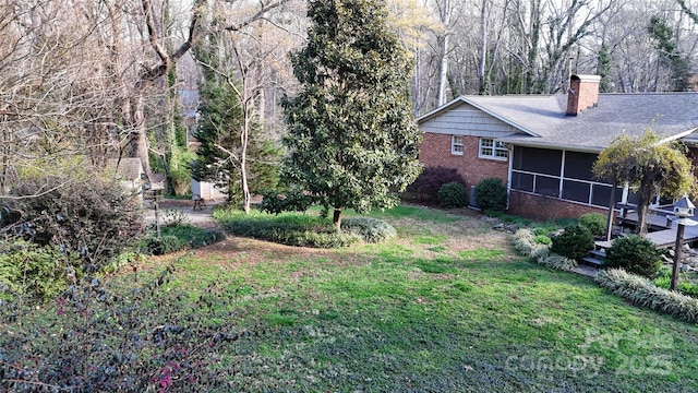 116 Jonas Dr, Lincolnton, NC 28092 - view of yard with a sunroom