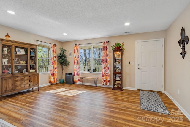 12 Hutchinson Woods Dr, Fletcher, NC 28732 - entryway featuring a textured ceiling, light wood finished floors, and baseboards