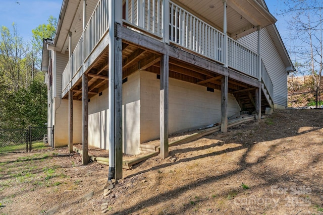 12 Hutchinson Woods Dr, Fletcher, NC 28732 - view of home's exterior with fence and a deck