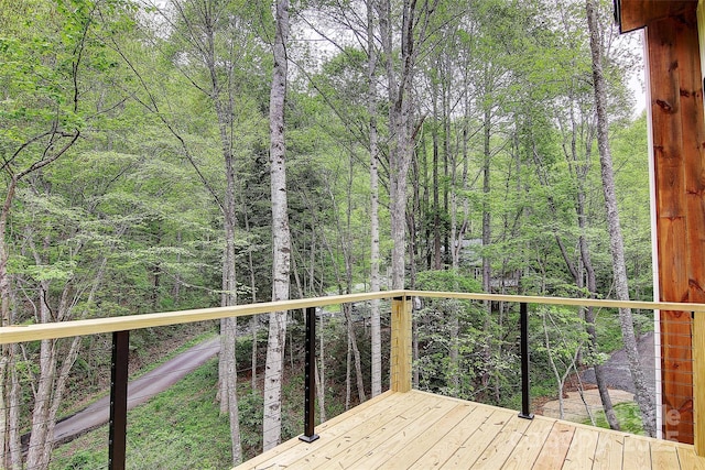 181 Curly Maple Dr, Canton, NC 28716 - deck featuring a wooded view