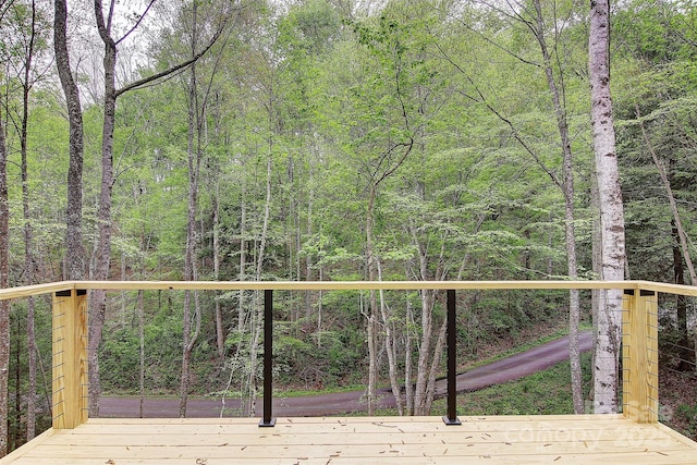 181 Curly Maple Dr, Canton, NC 28716 - wooden terrace featuring a forest view