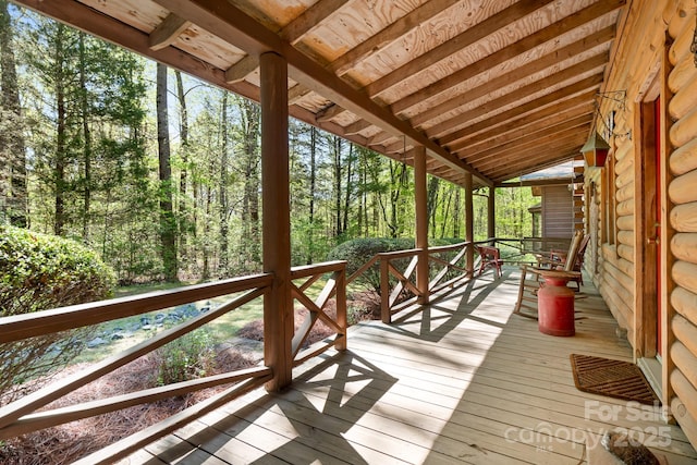 view of wooden deck