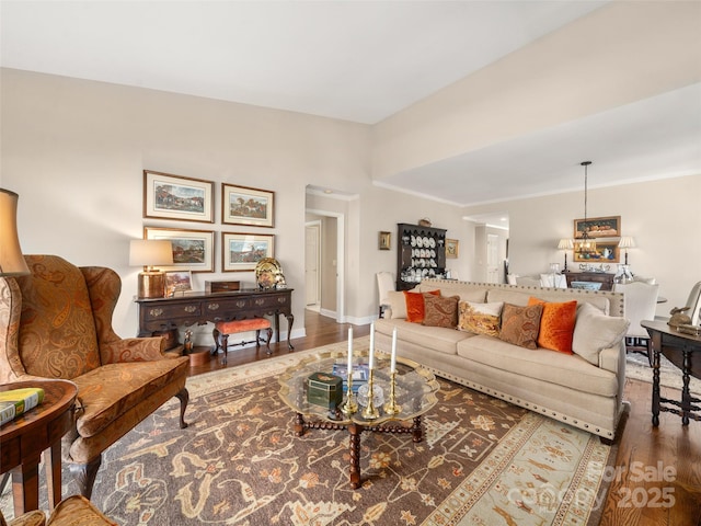 12 Clubside Dr, Asheville, NC 28804 - living area with baseboards and wood finished floors