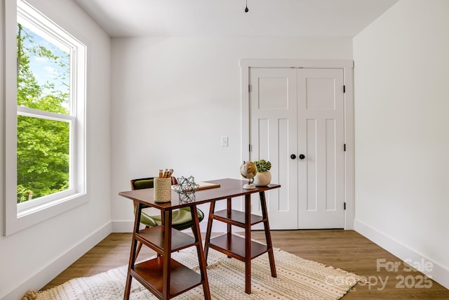 37 Garland Ball Dr, Alexander, NC 28701 - dining area featuring baseboards and wood finished floors