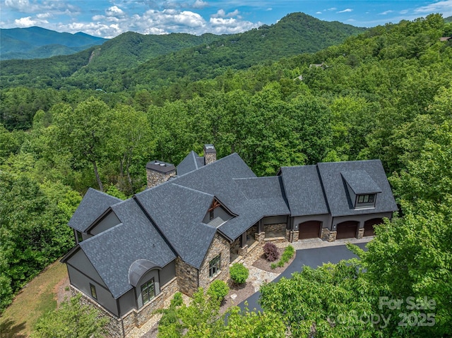 45 Fates Overlook Loop, Black Mountain, NC 28711 - view of subject property with a heavily wooded area and a mountainous background
