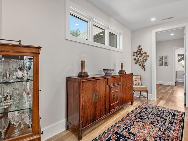 162 Riverbend Forest Dr, Asheville, NC 28805 - hallway featuring recessed lighting, baseboards, light wood-style floors, and visible vents