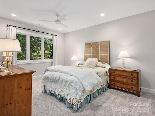 162 Riverbend Forest Dr, Asheville, NC 28805 - bedroom with recessed lighting, carpet floors, baseboards, and visible vents