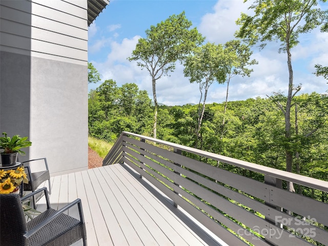 162 Riverbend Forest Dr, Asheville, NC 28805 - view of wooden terrace