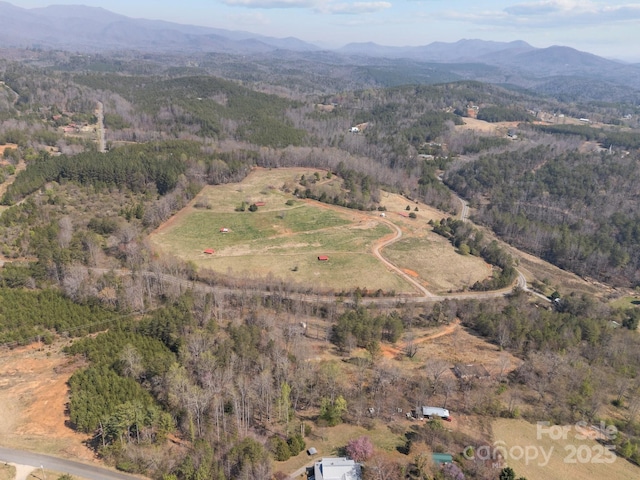2311 Freemantown Rd, Lake Lure, NC 28746 - aerial view with a wooded view and a mountain view