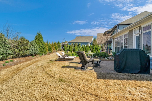view of yard with a patio