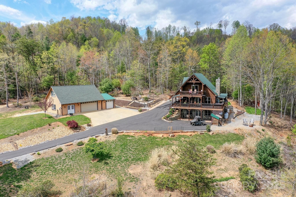 5063 Bear Run, Lenoir, NC 28645 - drone / aerial view with a view of trees